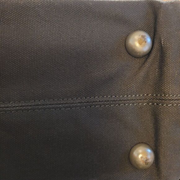 Line of Trade Men's Leather Canvas Weekender or Tool Bag Olive Green Brown LARGE - Picture 11 of 11